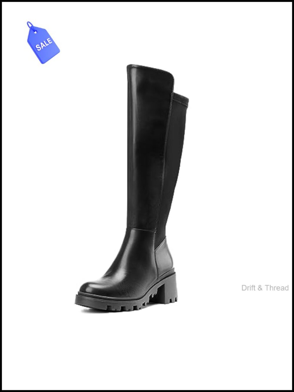 PU Leather Knee High Boots